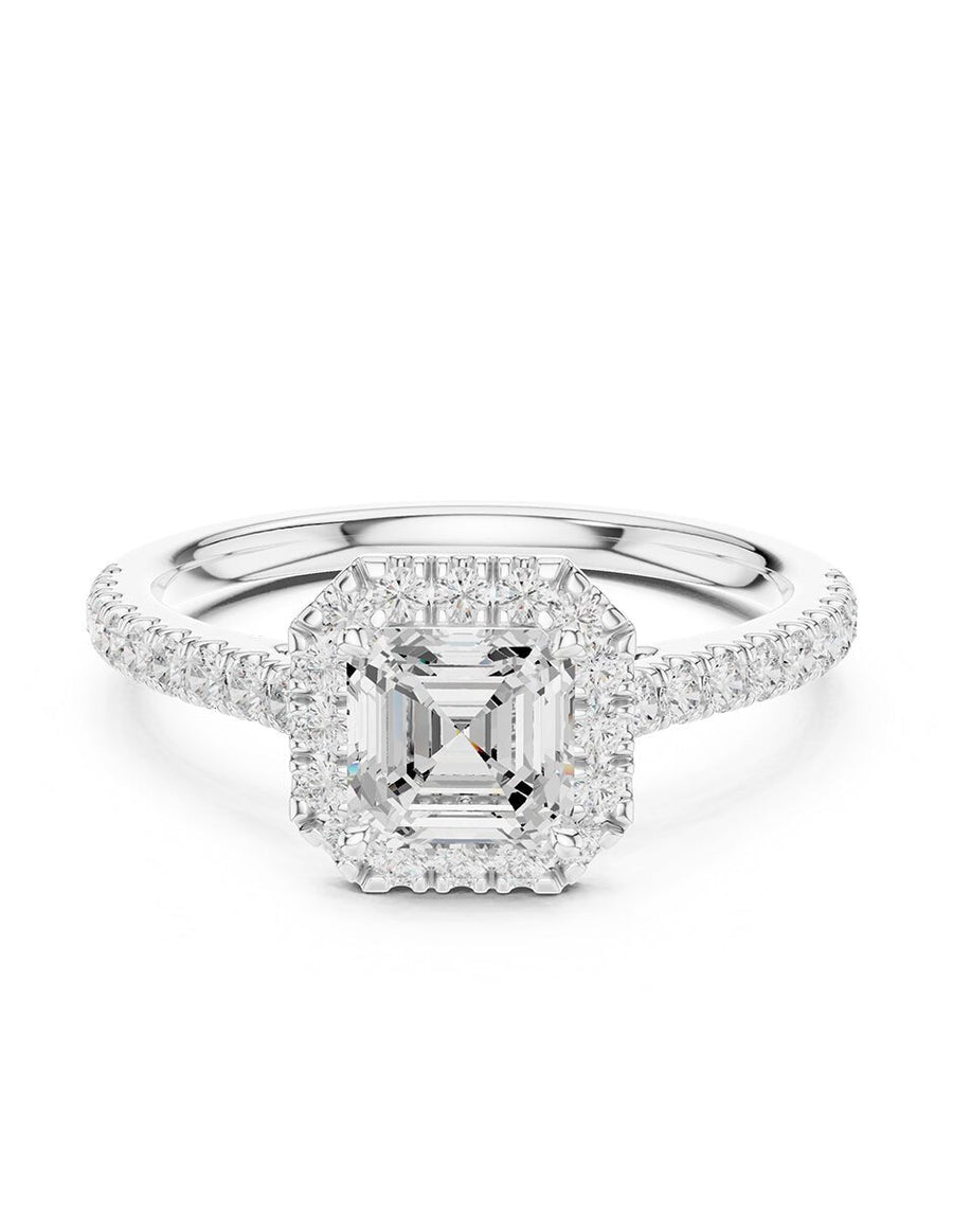 Anillo de compromiso - halo - AMORE445-AS-LG