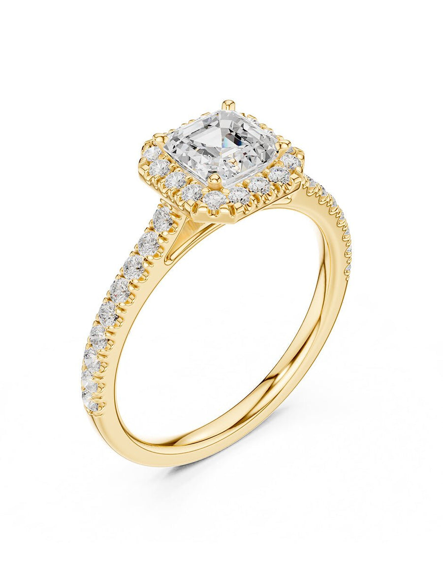Anillo de compromiso - halo - AMORE445-AS-LG