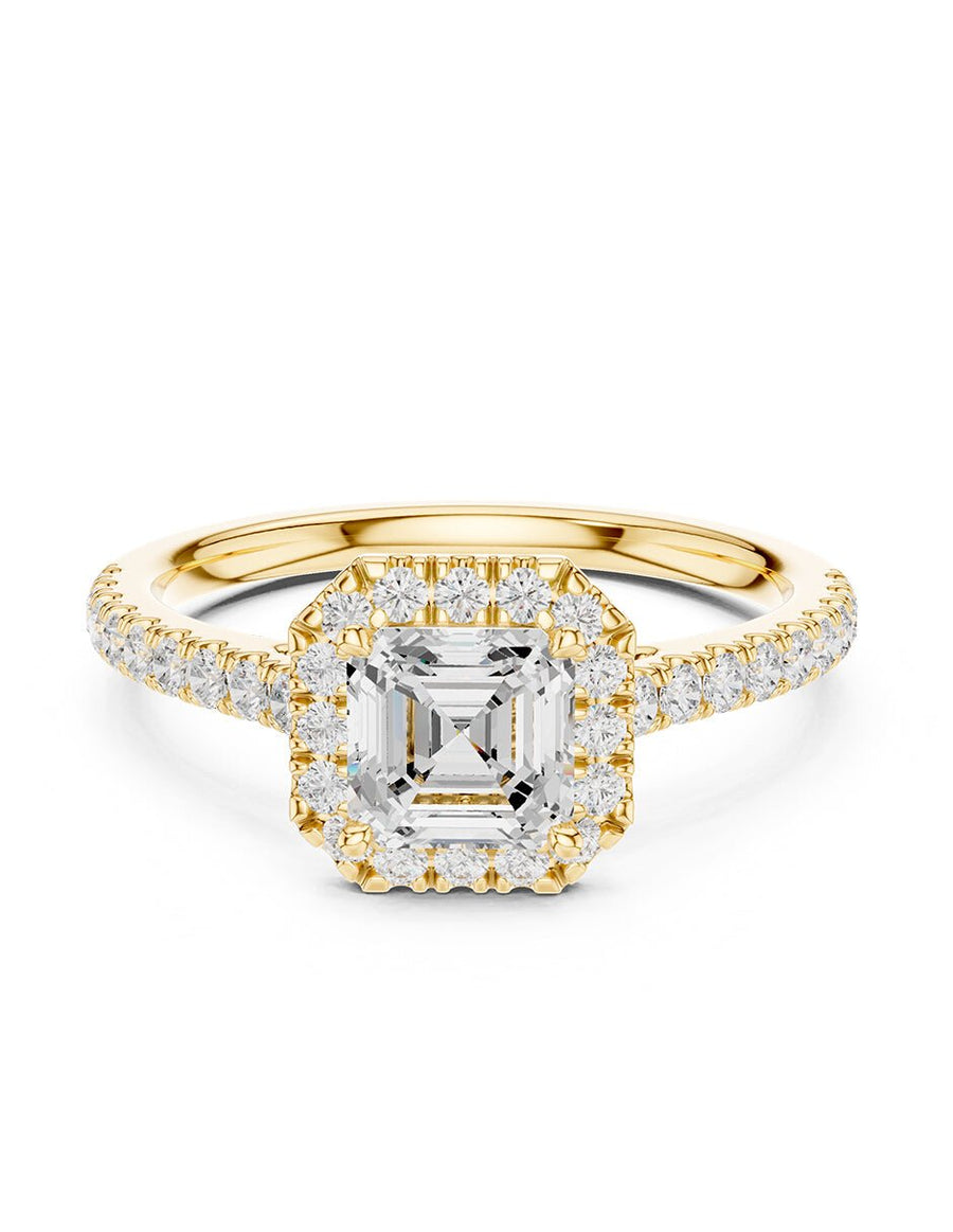 Anillo de compromiso - halo - AMORE445-AS-LG