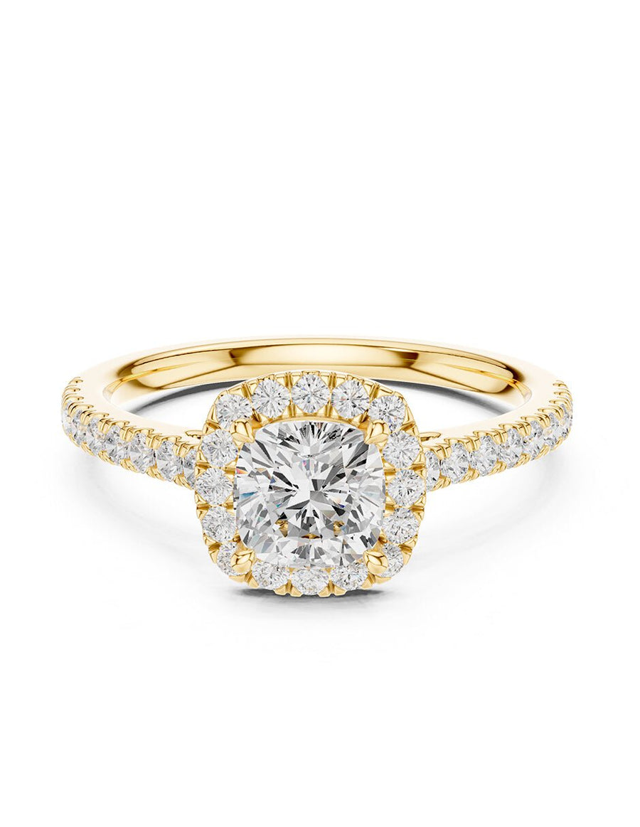 Anillo de compromiso - halo - AMORE445-CU-LG