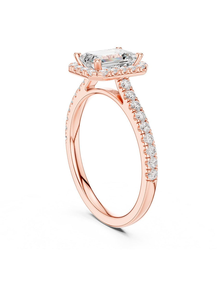 Anillo de compromiso - halo - AMORE445-EM-LG