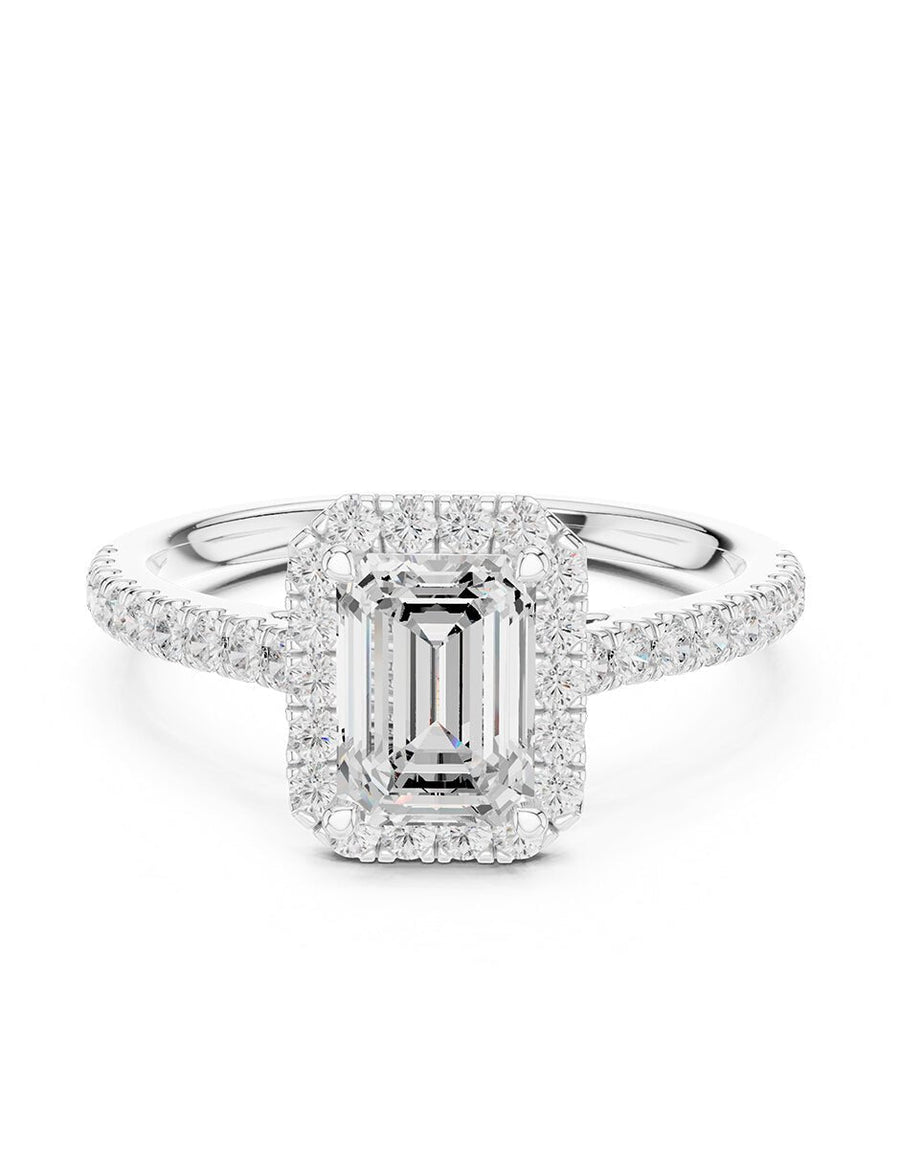 Anillo de compromiso - halo - AMORE445-EM-LG
