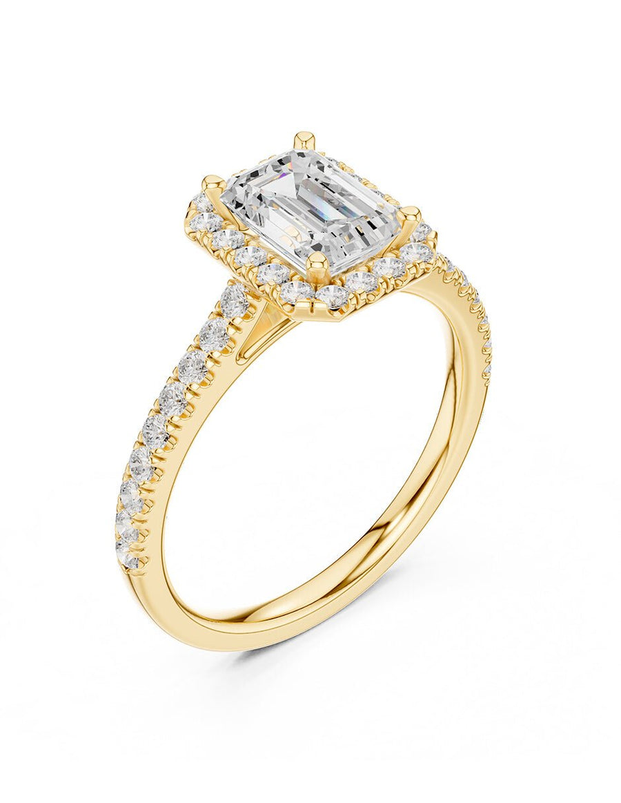 Anillo de compromiso - halo - AMORE445-EM-LG