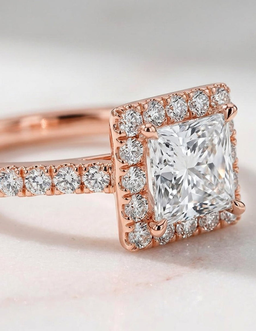 Anillo de compromiso - halo - AMORE445-PR-LG