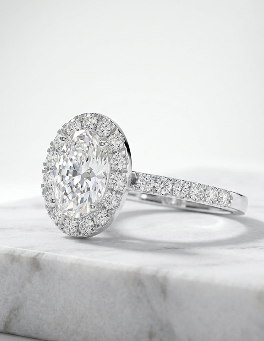 Anillo de compromiso - halo - AMORE446-OV-LG