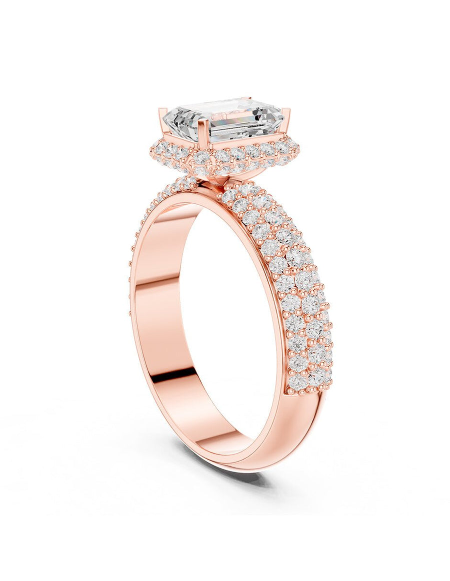 Anillo de compromiso - halo - AMORE447-EM-LG