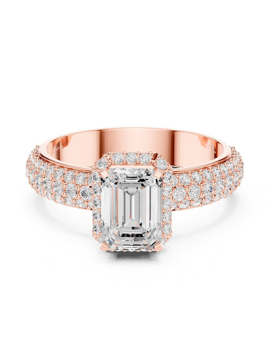 Anillo de compromiso - halo - AMORE447-EM-LG