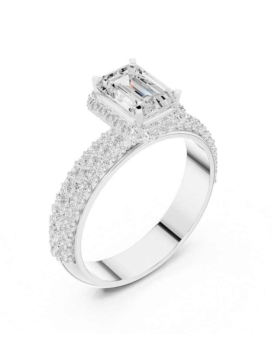 Anillo de compromiso - halo - AMORE447-EM-LG