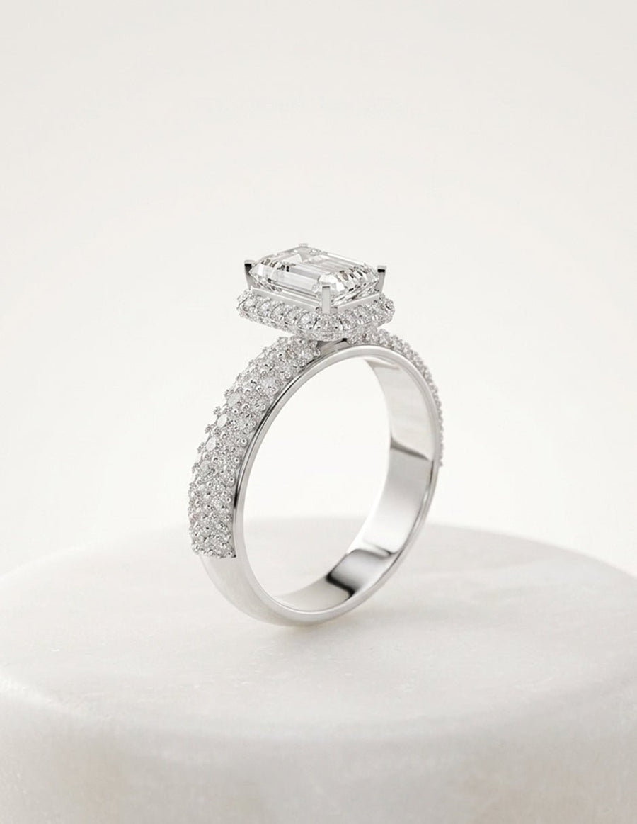 Anillo de compromiso - halo - AMORE447-EM-LG