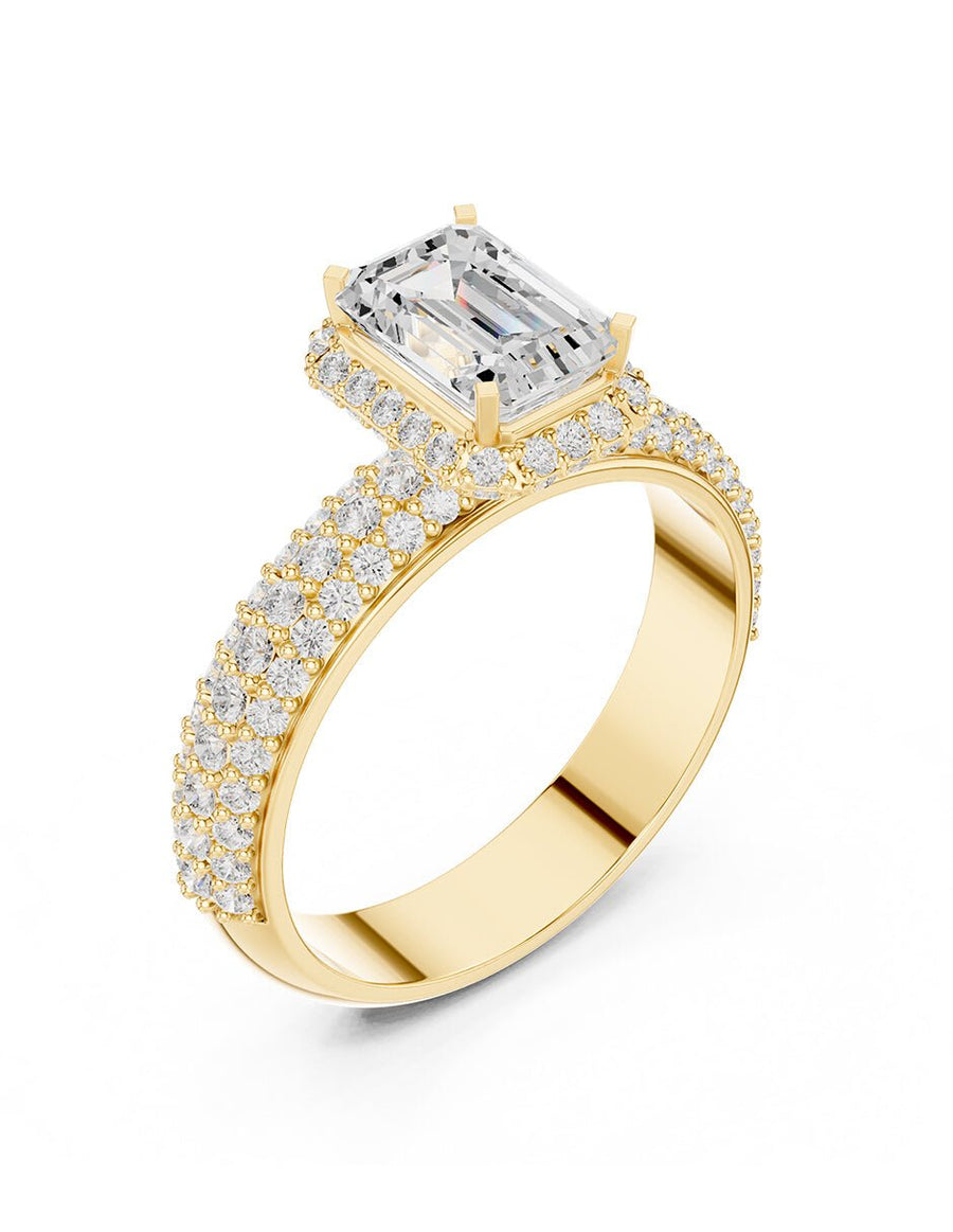 Anillo de compromiso - halo - AMORE447-EM-LG