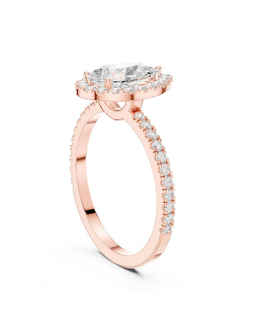 Anillo de compromiso - halo - AMORE448-PE-LG