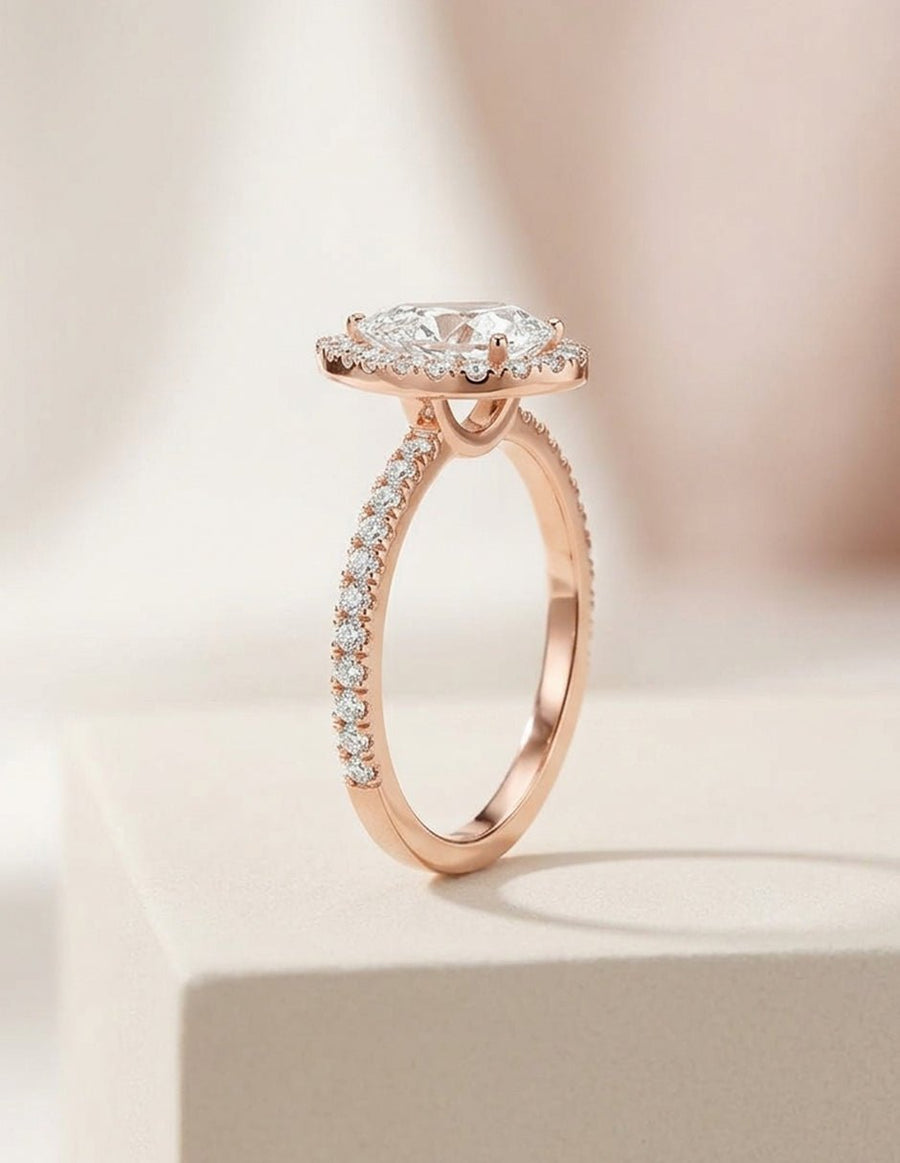 Anillo de compromiso - halo - AMORE448-PE-LG