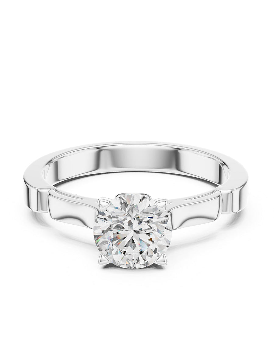 Anillo de Compromiso - solitario - AMORE45-RD-CZ