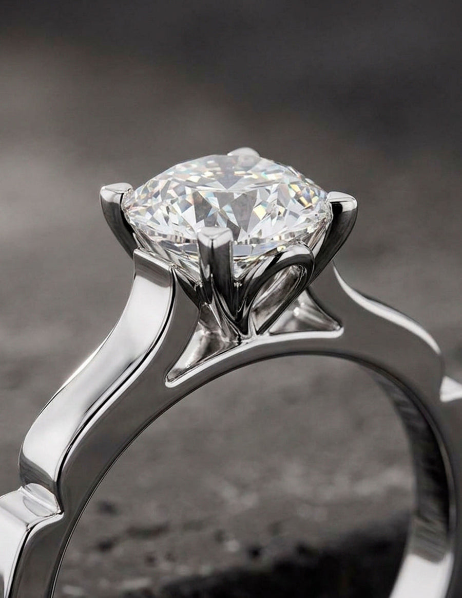 Anillo de Compromiso - solitario - AMORE45-RD-CZ