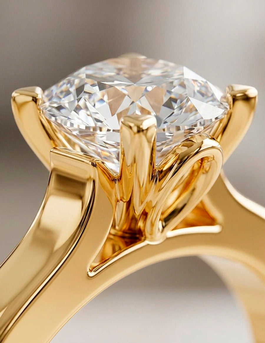 Anillo de Compromiso - solitario - AMORE45-RD-CZ