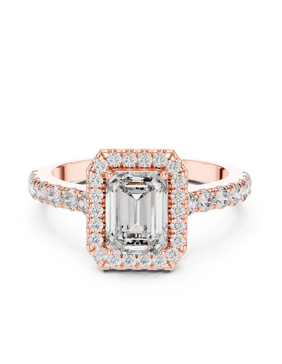 Anillo de compromiso - halo - AMORE450-EM-LG