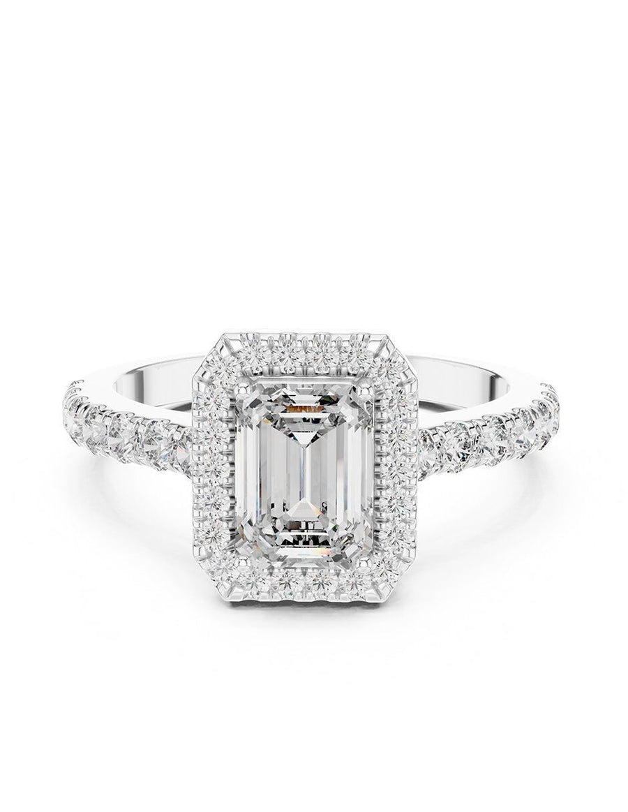 Anillo de compromiso - halo - AMORE450-EM-LG