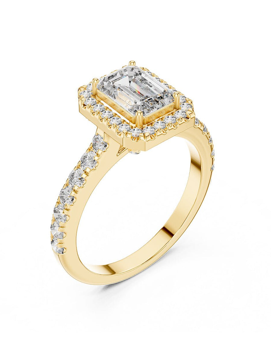 Anillo de compromiso - halo - AMORE450-EM-LG