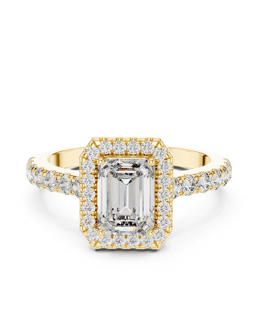 Anillo de compromiso - halo - AMORE450-EM-LG