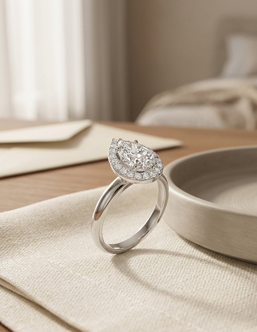 Anillo de compromiso - halo - AMORE451-PE-LG