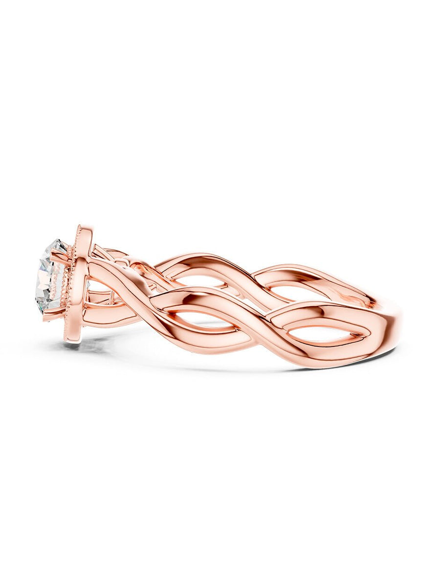 Anillo de compromiso - halo - AMORE452-RD-LG