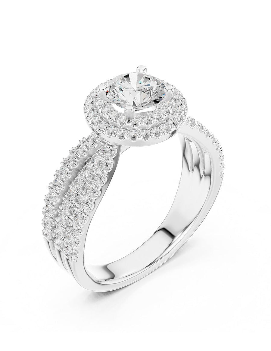 Anillo de compromiso - halo - AMORE453-RD-LG