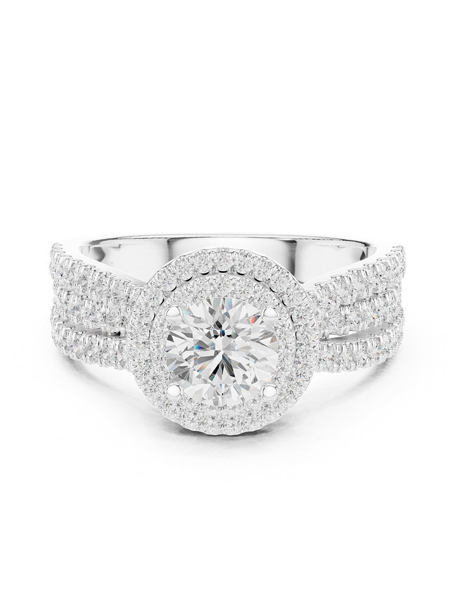 Anillo de compromiso - halo - AMORE453-RD-LG