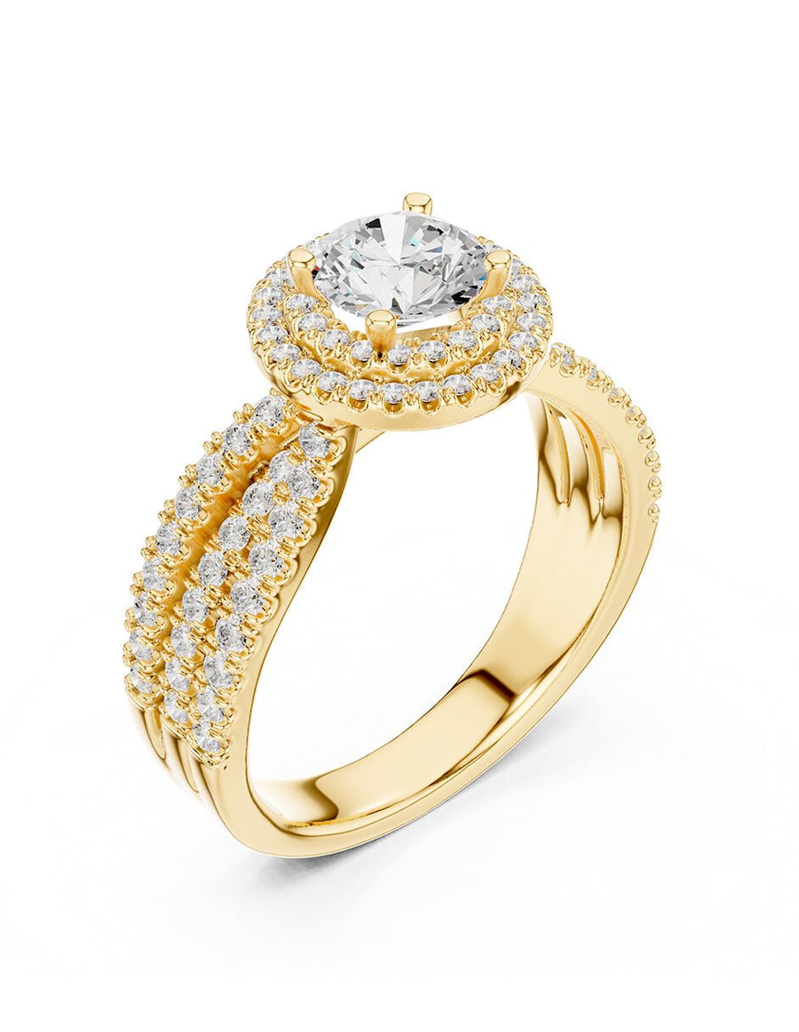 Anillo de compromiso - halo - AMORE453-RD-LG