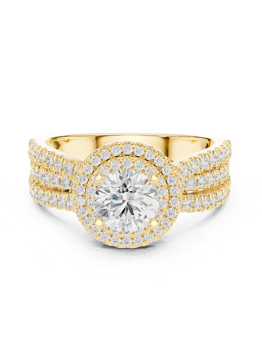 Anillo de compromiso - halo - AMORE453-RD-LG