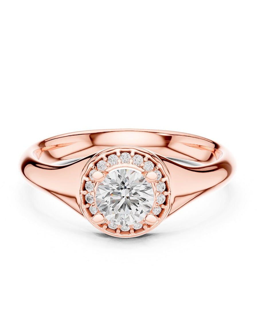 Anillo de compromiso - halo - AMORE454-RD-LG