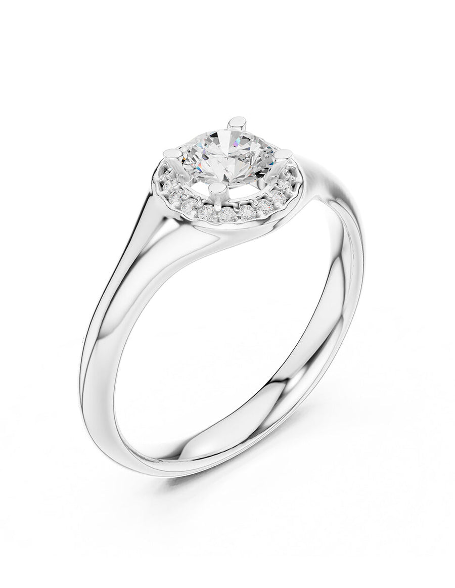 Anillo de compromiso - halo - AMORE454-RD-LG