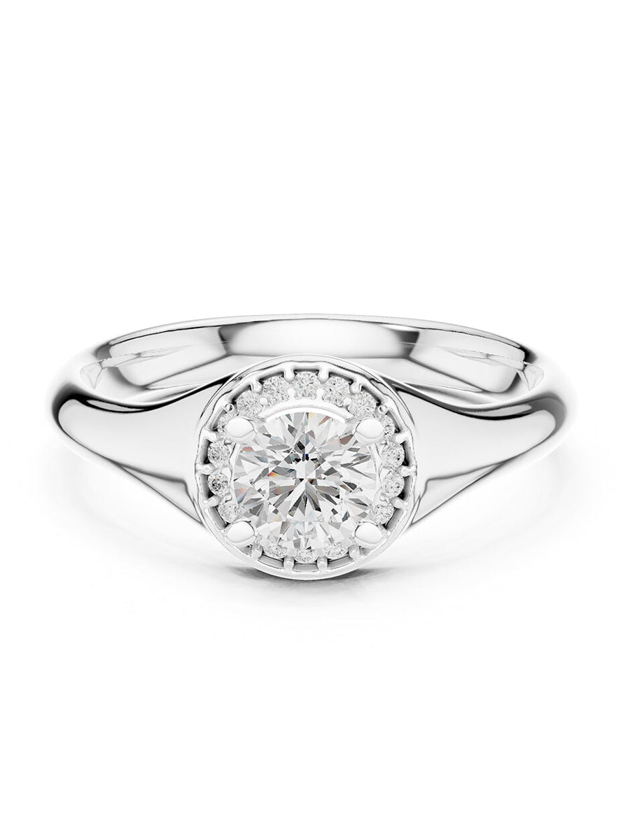 Anillo de compromiso - halo - AMORE454-RD-LG