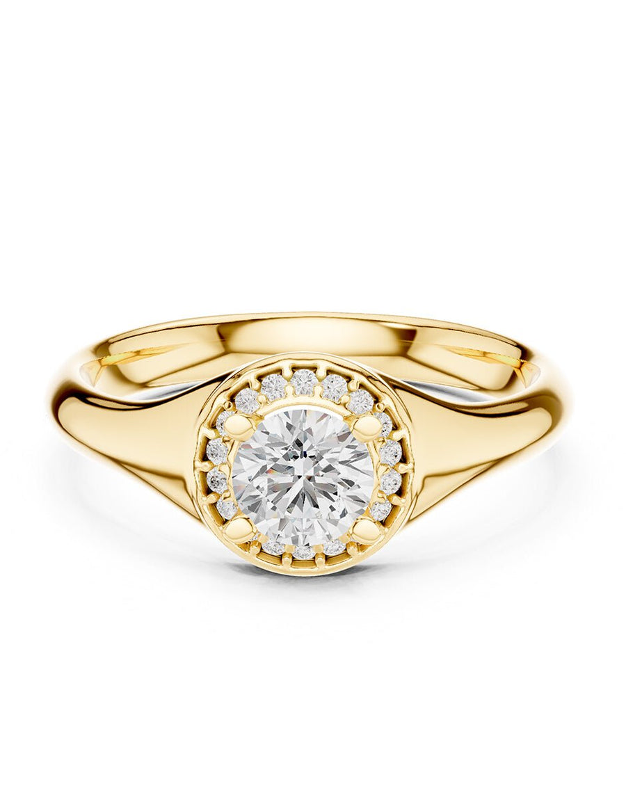 Anillo de compromiso - halo - AMORE454-RD-LG