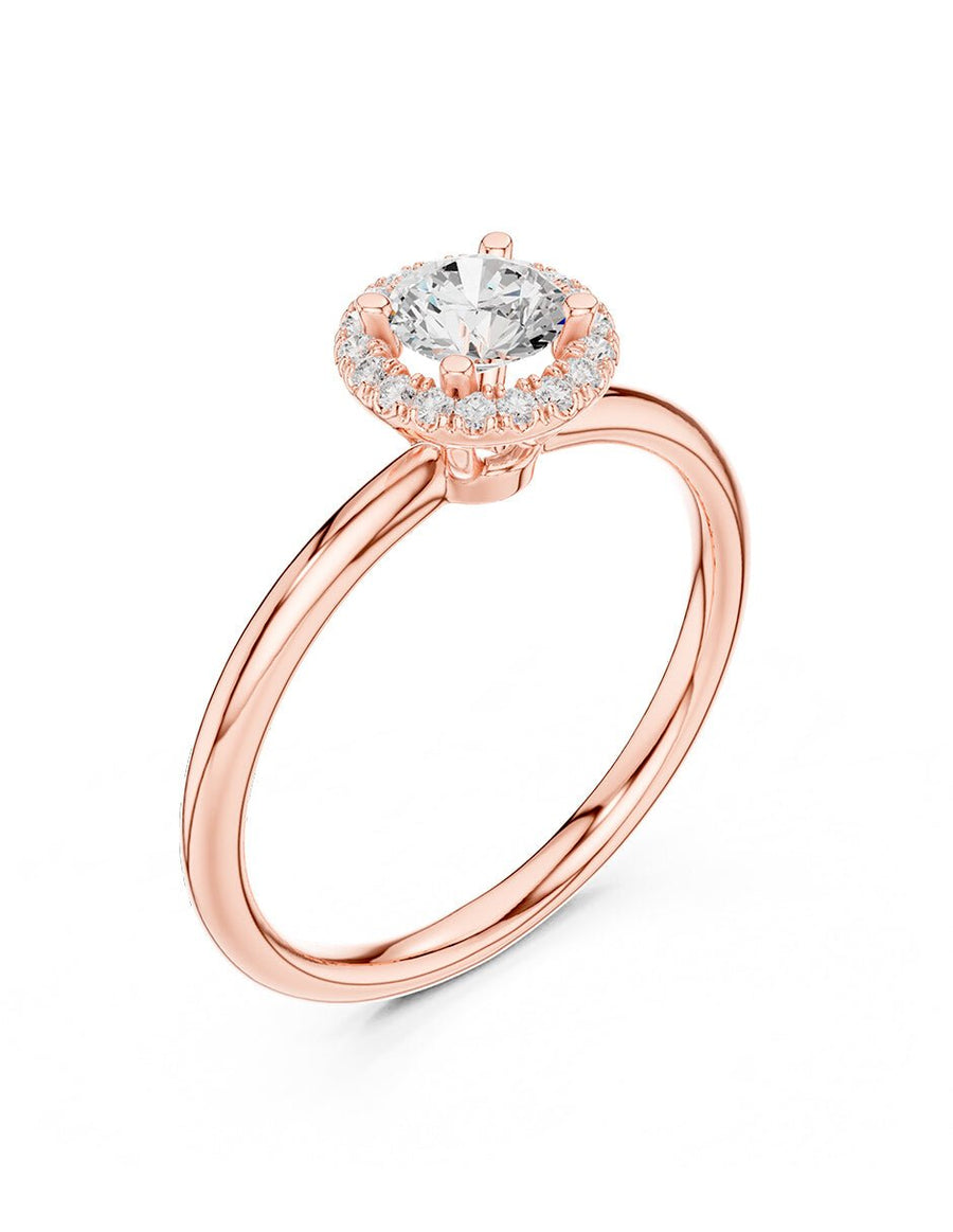 Anillo de compromiso - halo - AMORE455-RD-LG