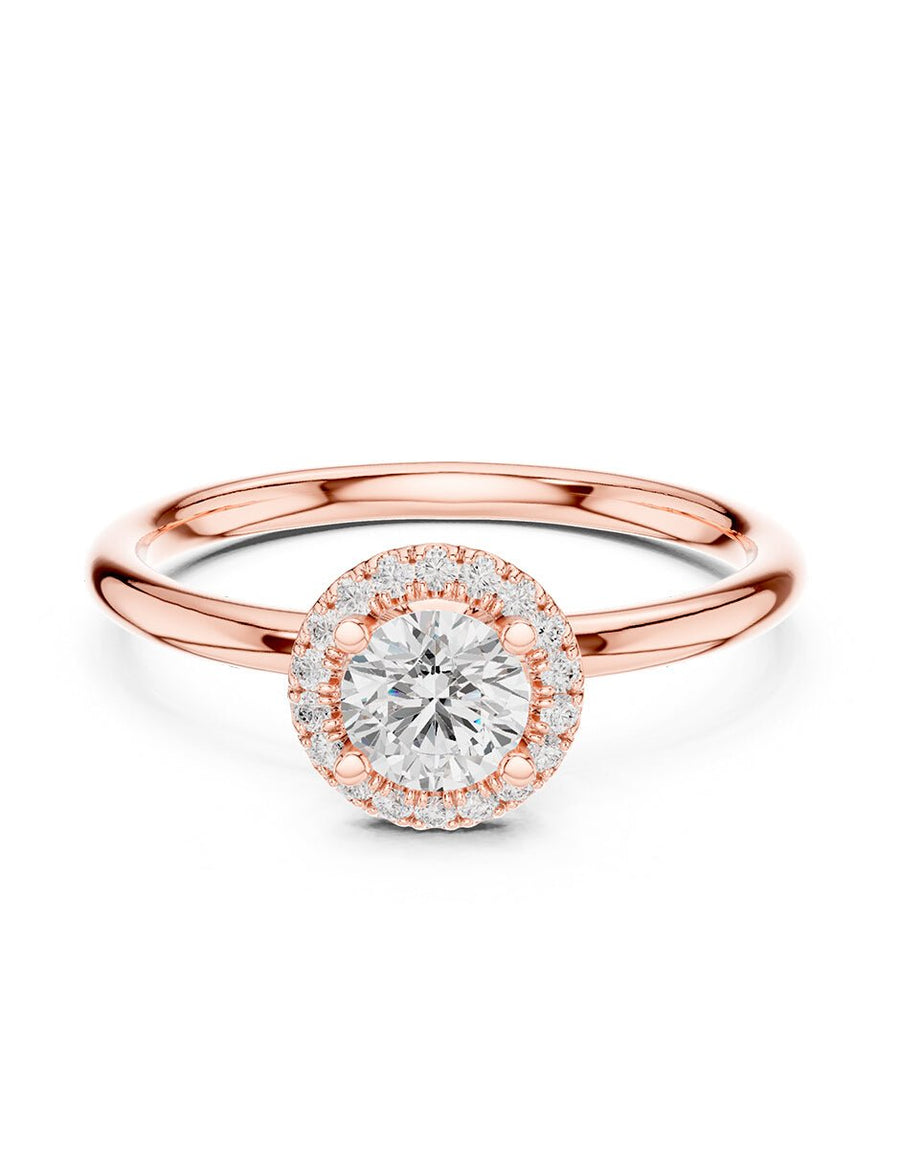Anillo de compromiso - halo - AMORE455-RD-LG