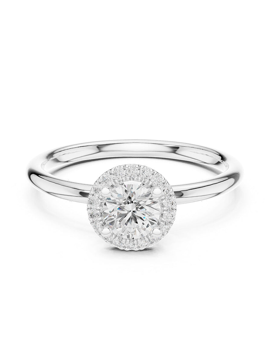 Anillo de compromiso - halo - AMORE455-RD-LG