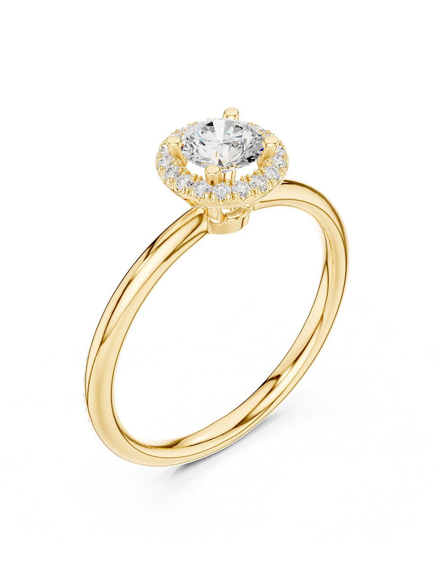 Anillo de compromiso - halo - AMORE455-RD-LG