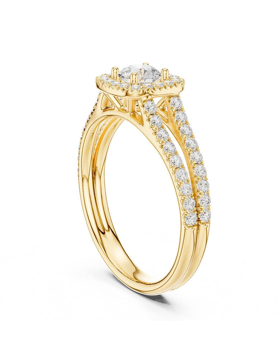 Anillo de compromiso - halo - AMORE457-RD-LG