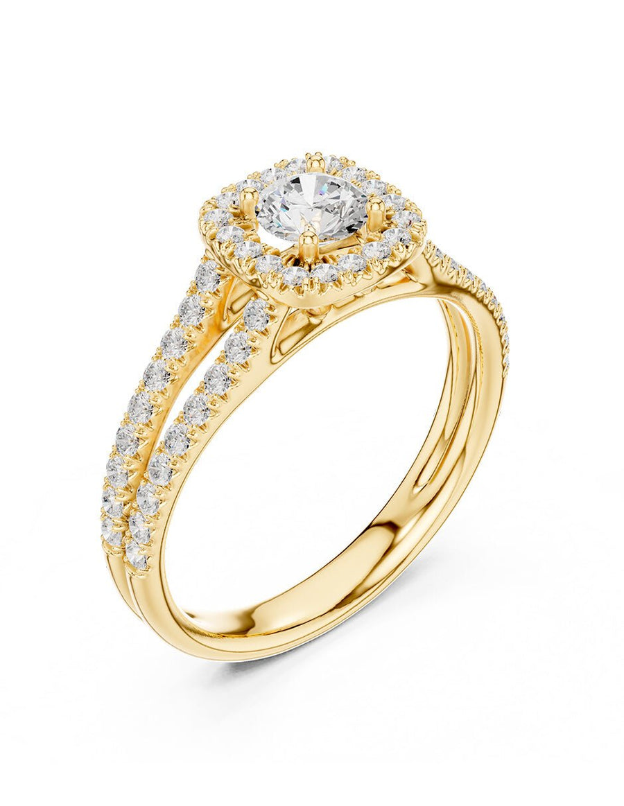 Anillo de compromiso - halo - AMORE457-RD-LG