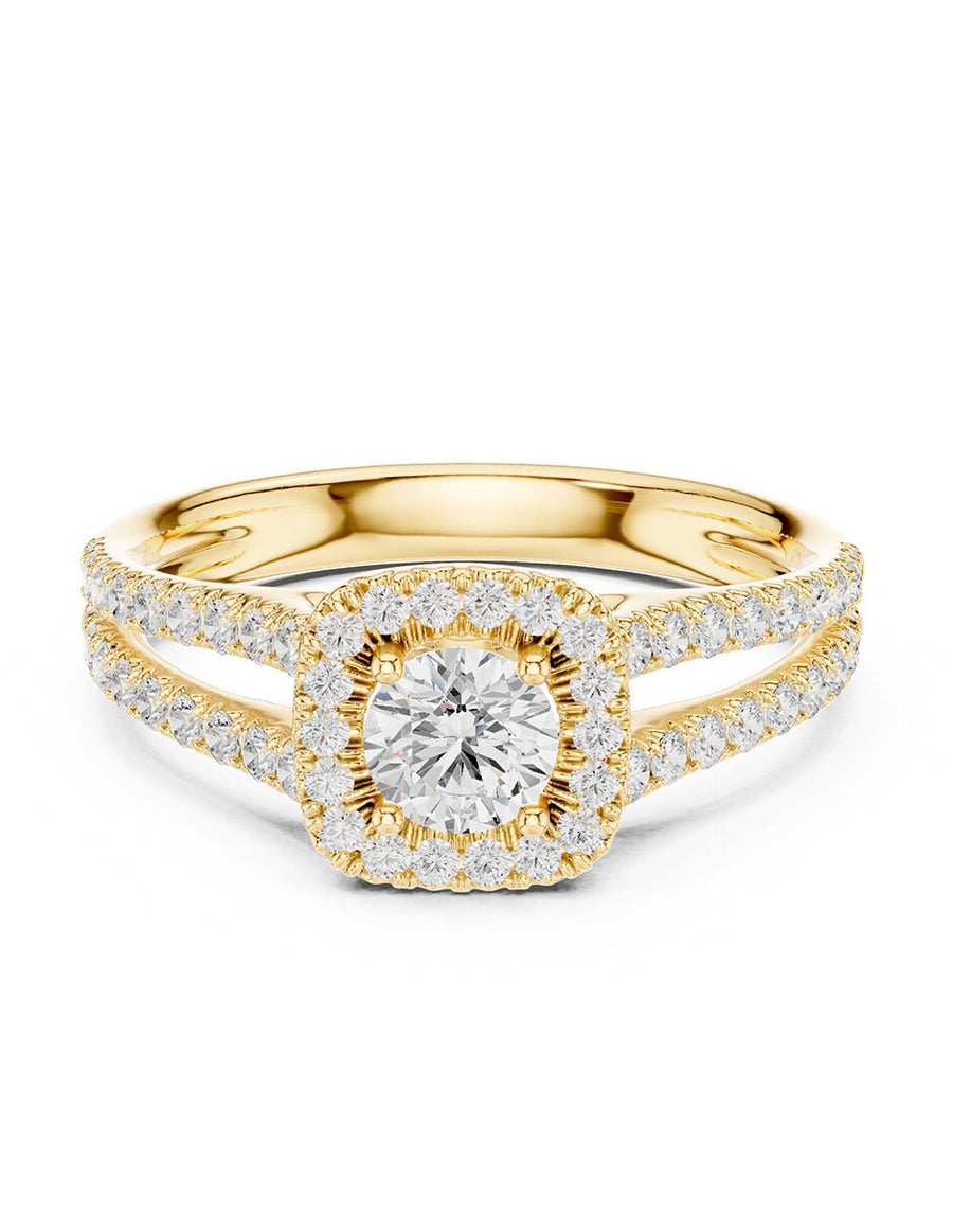 Anillo de compromiso - halo - AMORE457-RD-LG
