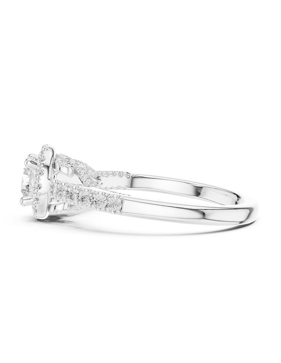 Anillo de compromiso - halo - AMORE458-RD-LG