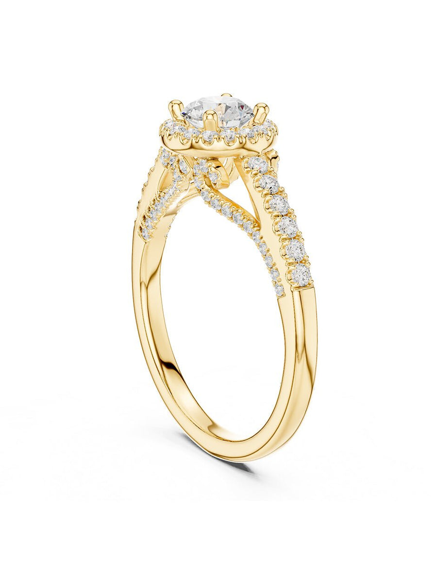 Anillo de compromiso - halo - AMORE458-RD-LG