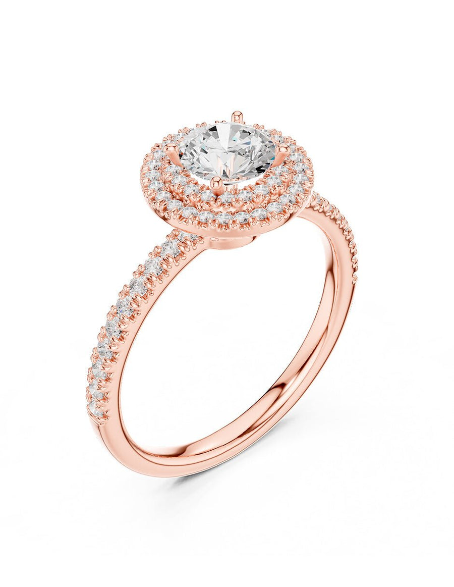 Anillo de compromiso - halo - AMORE459-RD-LG
