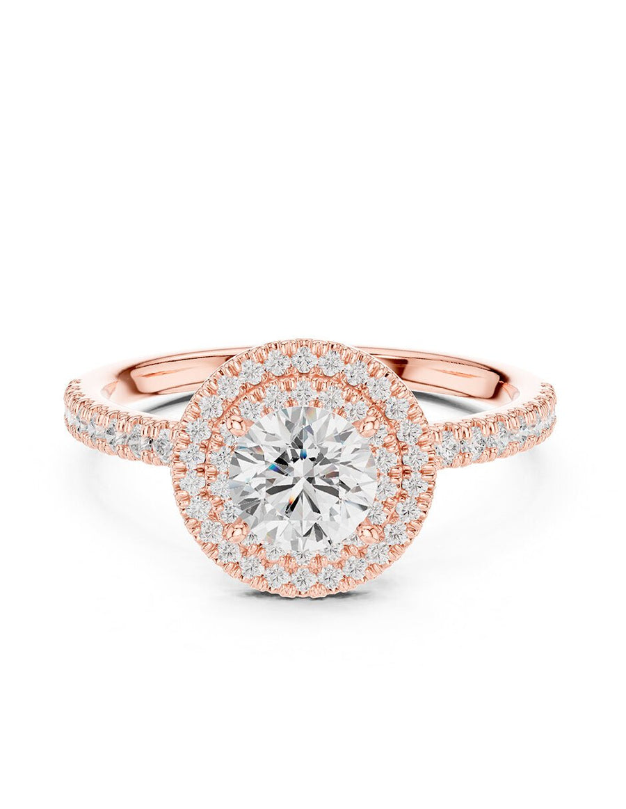 Anillo de compromiso - halo - AMORE459-RD-LG