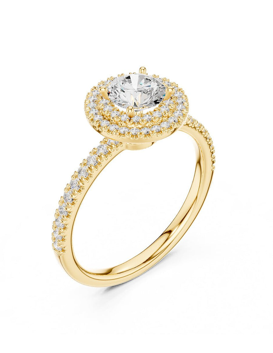 Anillo de compromiso - halo - AMORE459-RD-LG