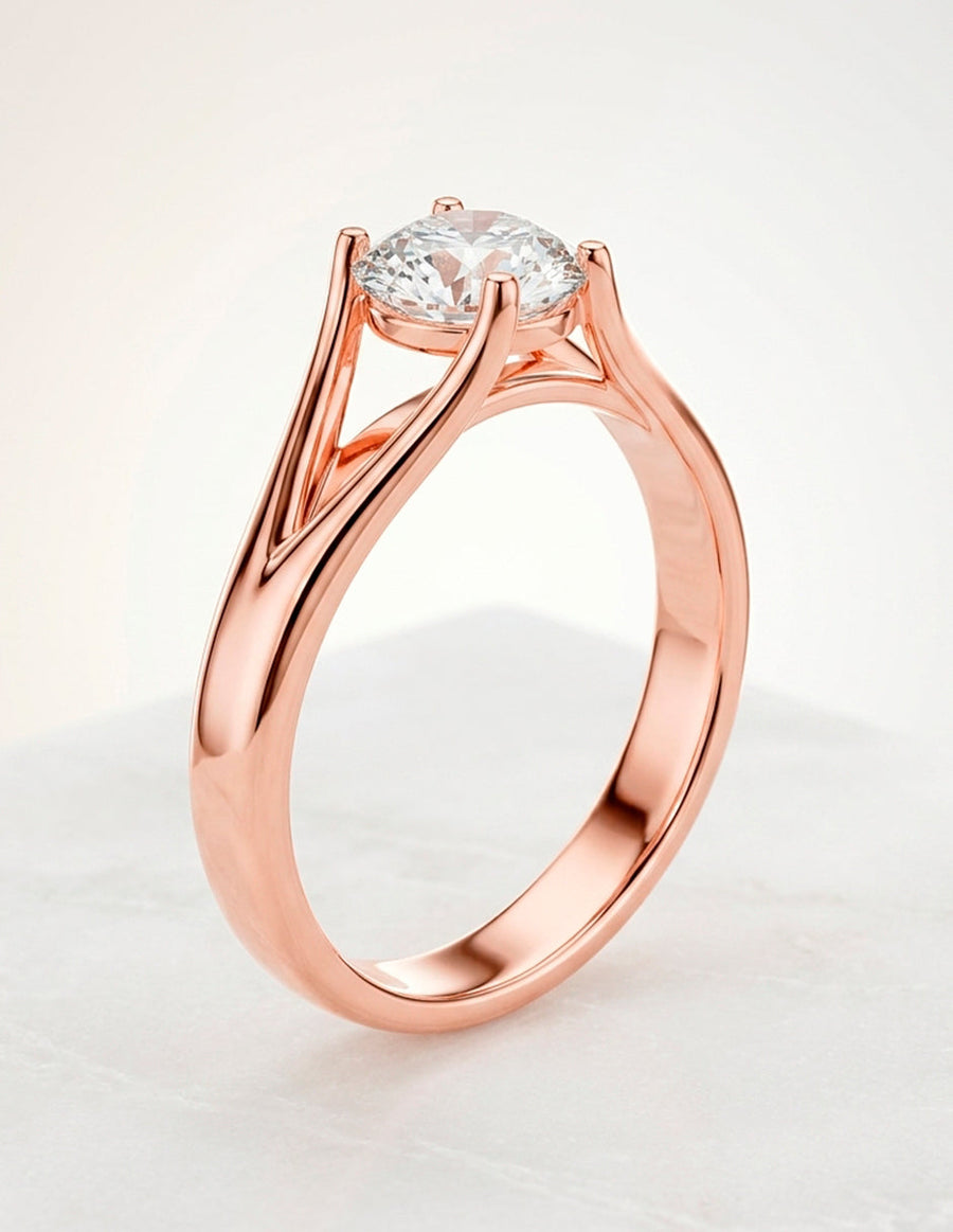 Anillo de Compromiso - solitario - AMORE46-RD-CZ