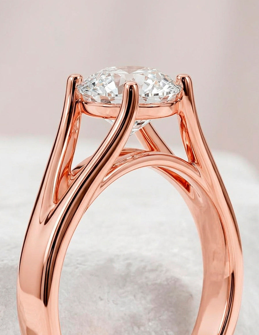 Anillo de Compromiso - solitario - AMORE46-RD-CZ