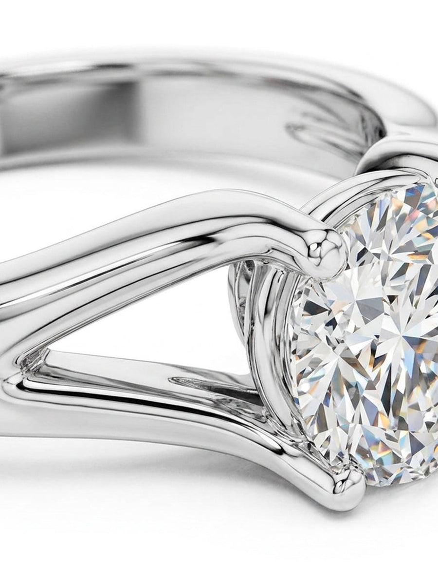 Anillo de Compromiso - solitario - AMORE46-RD-CZ