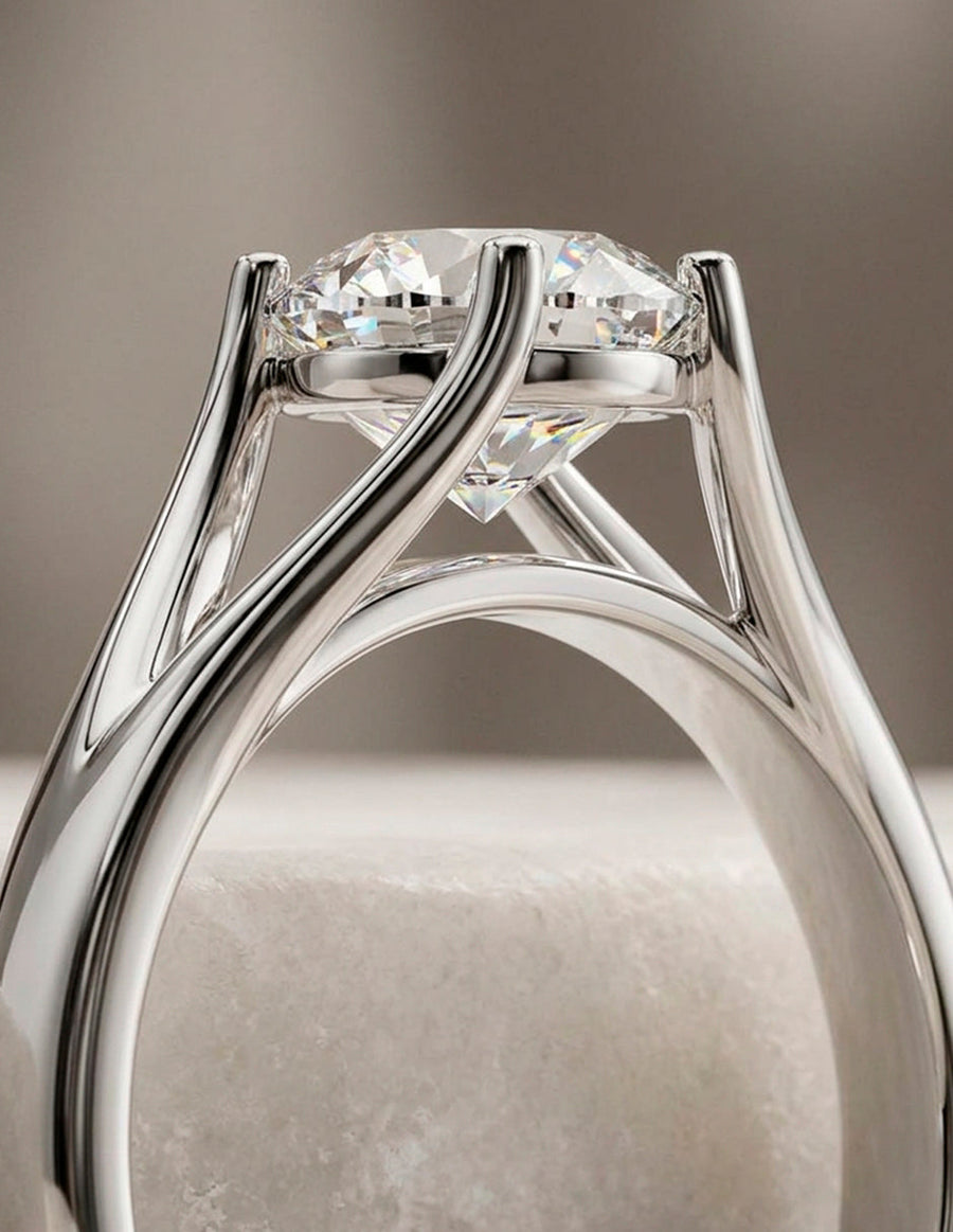 Anillo de Compromiso - solitario - AMORE46-RD-CZ