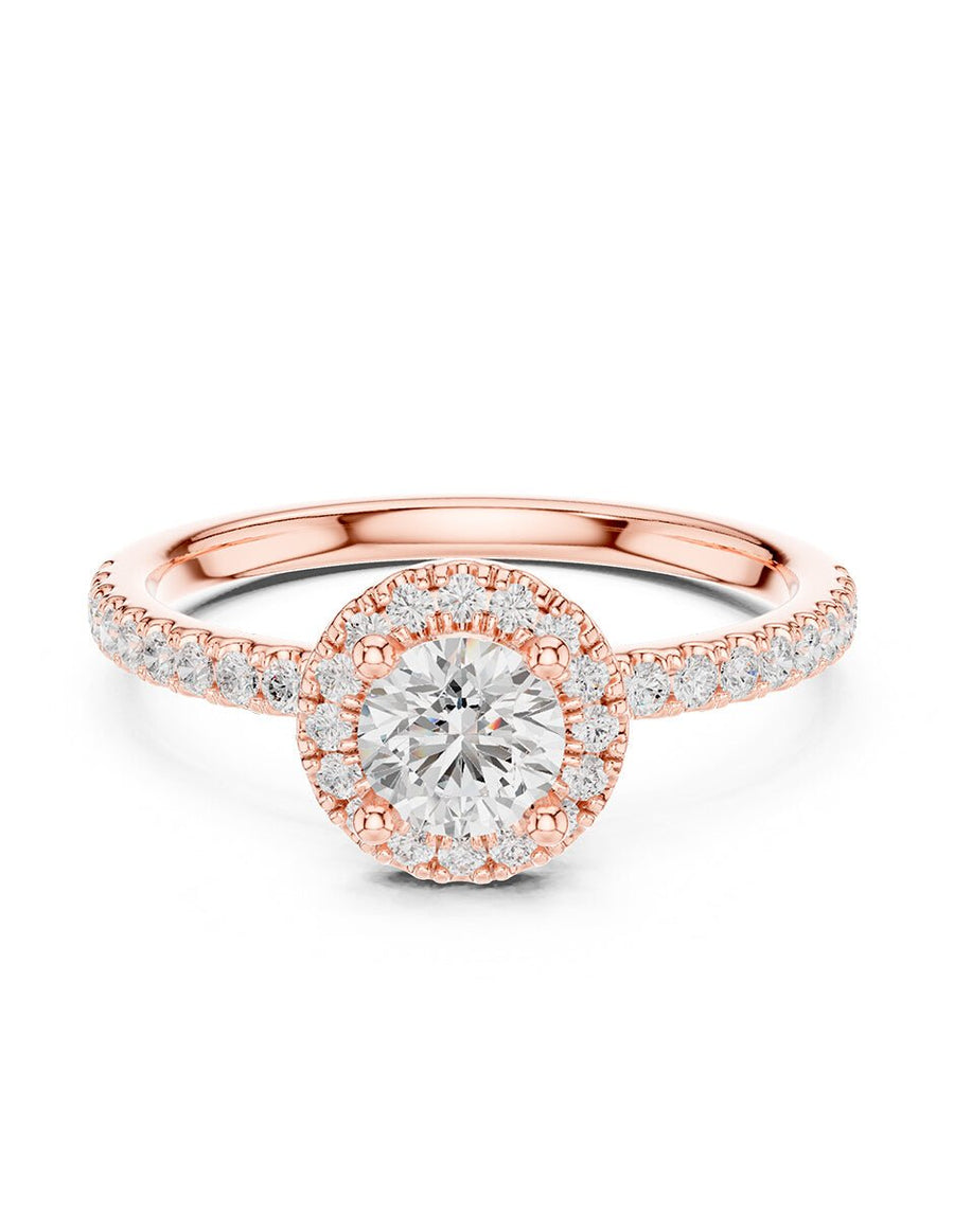 Anillo de compromiso - halo - AMORE460-RD-LG
